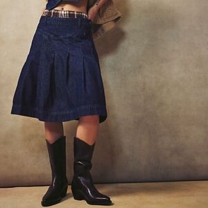 Free People Scout Denim A-Line Skirt Size 6